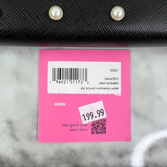 Kate Spade Pearl Embellish Large Continental Zip Around Wallet - Picture 6 of 6